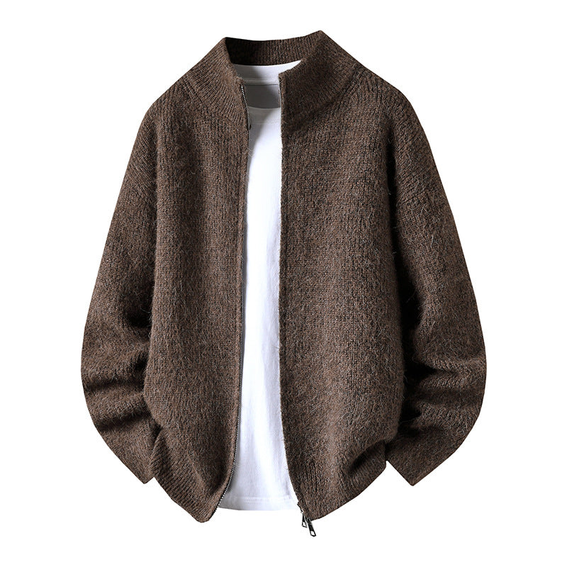 Damen Gemütliche Strickjacke mit Reißverschluss Echoarchiv