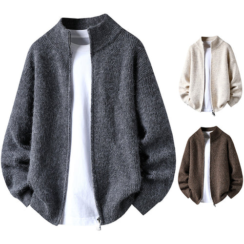 Damen Gemütliche Strickjacke mit Reißverschluss Echoarchiv