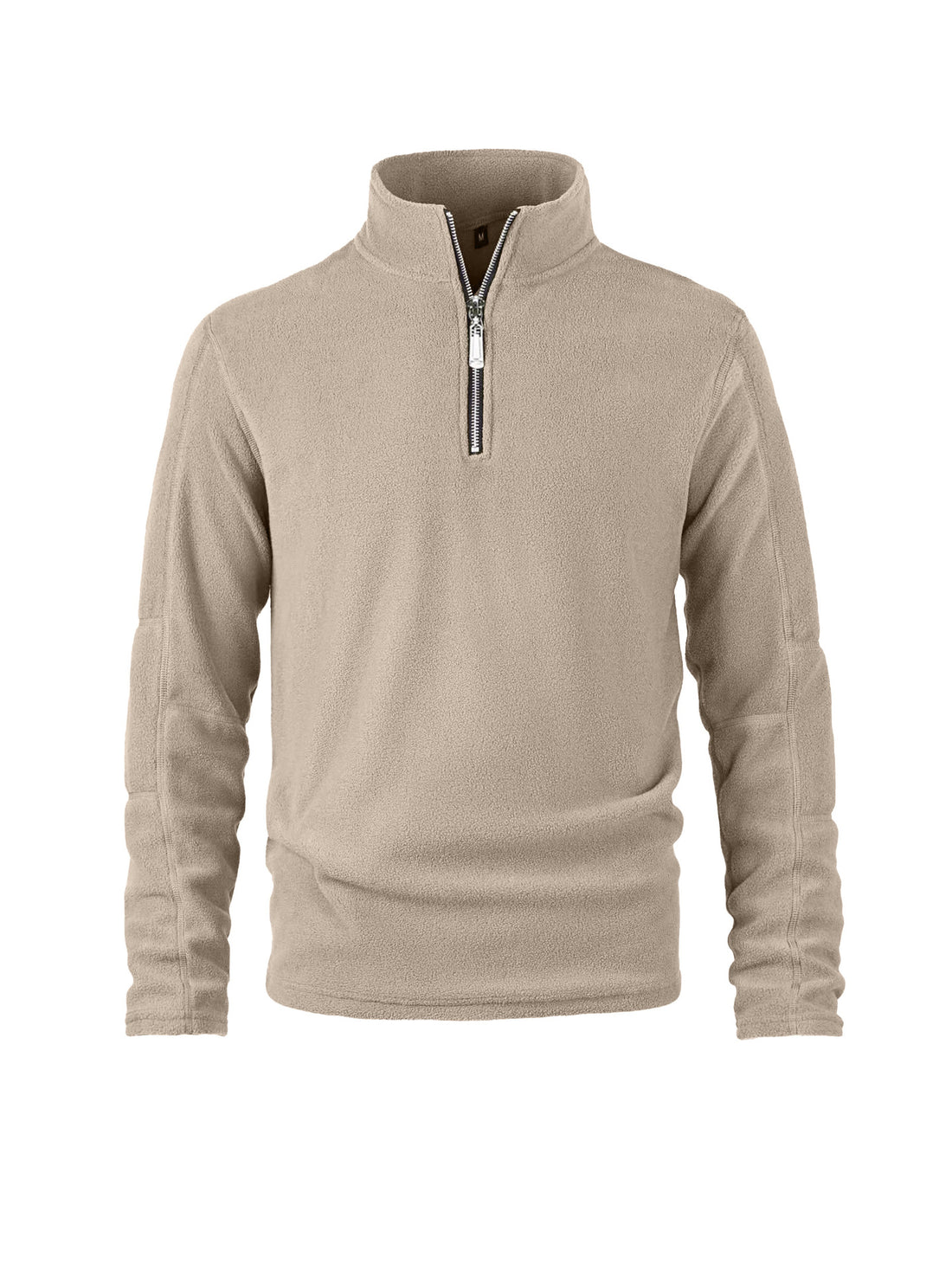 Herren warmhaltender Fleece-Pullover mit halbem Reißverschluss – Cavarno