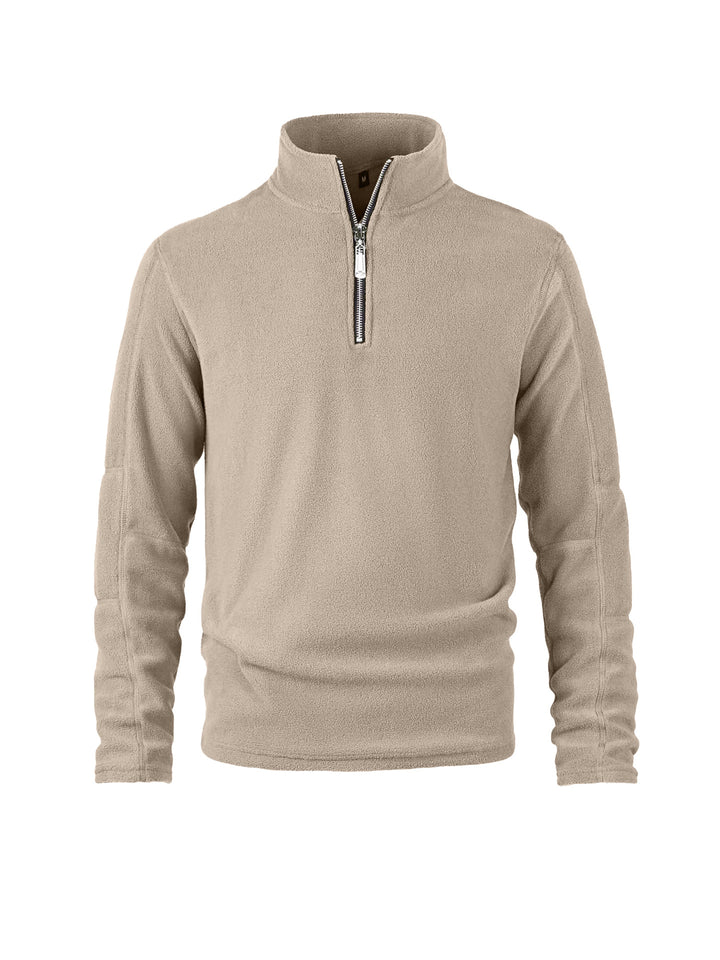 Herren warmhaltender Fleece-Pullover mit halbem Reißverschluss Echoarchiv