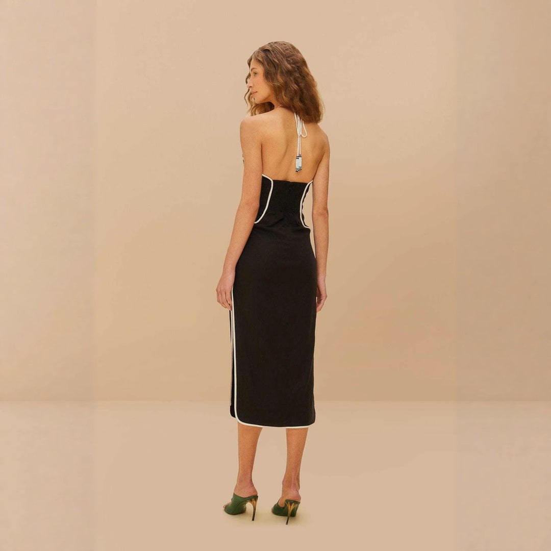 Damen Maxikleid mit seitlichen Cut-Outs und bodenlangem Schnitt Echo Archiv