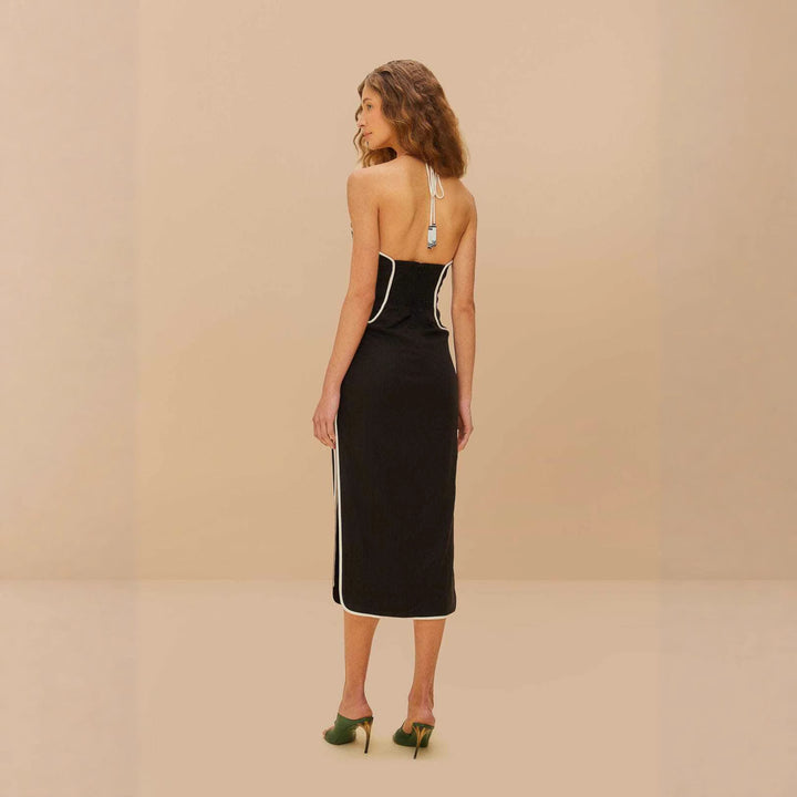 Damen Maxikleid mit seitlichen Cut-Outs und bodenlangem Schnitt Echo Archiv