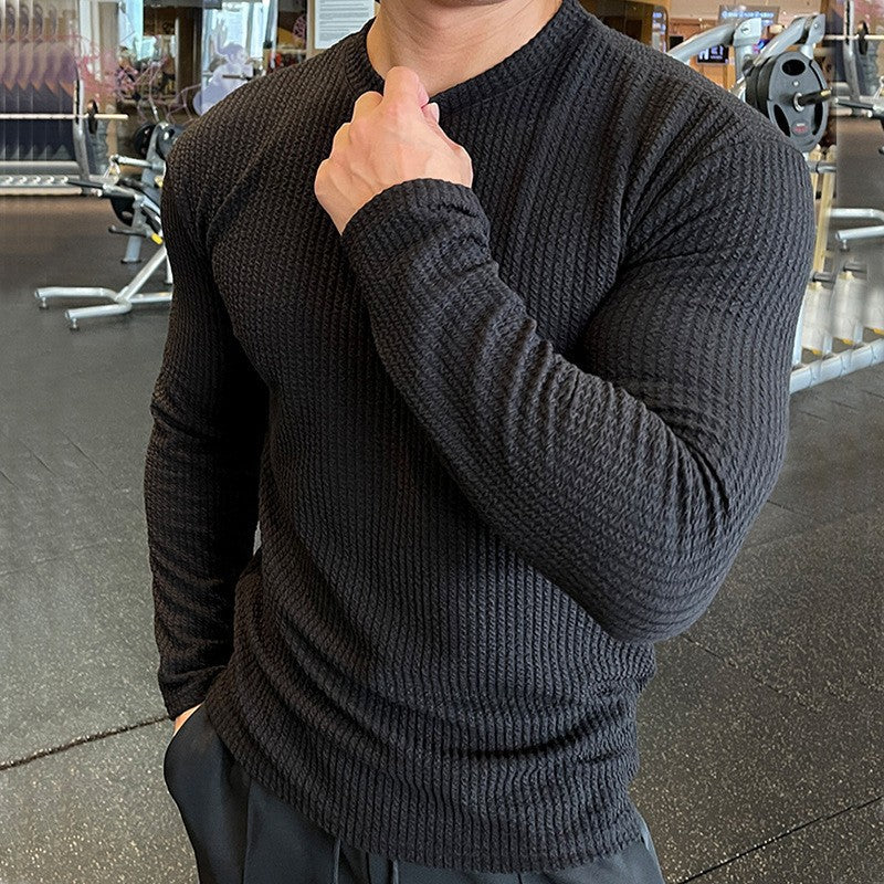 Herren Langarmshirt mit strukturiertem Design und modernem Schnitt Echoarchiv