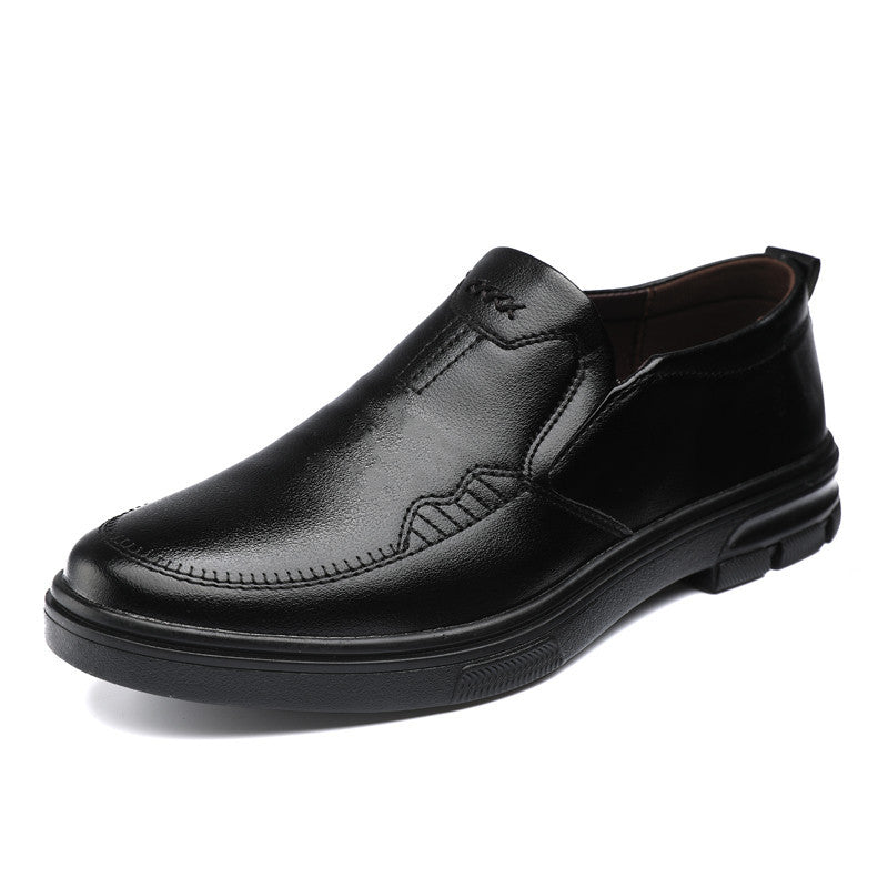 Herren Klassische Slip-On Lederschuhe mit gepolsterter Laufsohle Echoarhiv