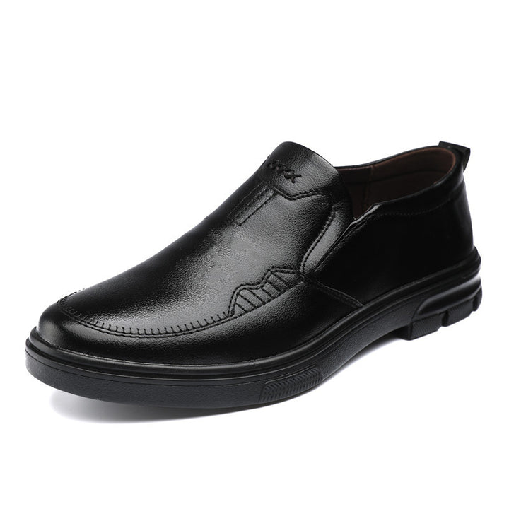 Herren Klassische Slip-On Lederschuhe mit gepolsterter Laufsohle Echoarhiv