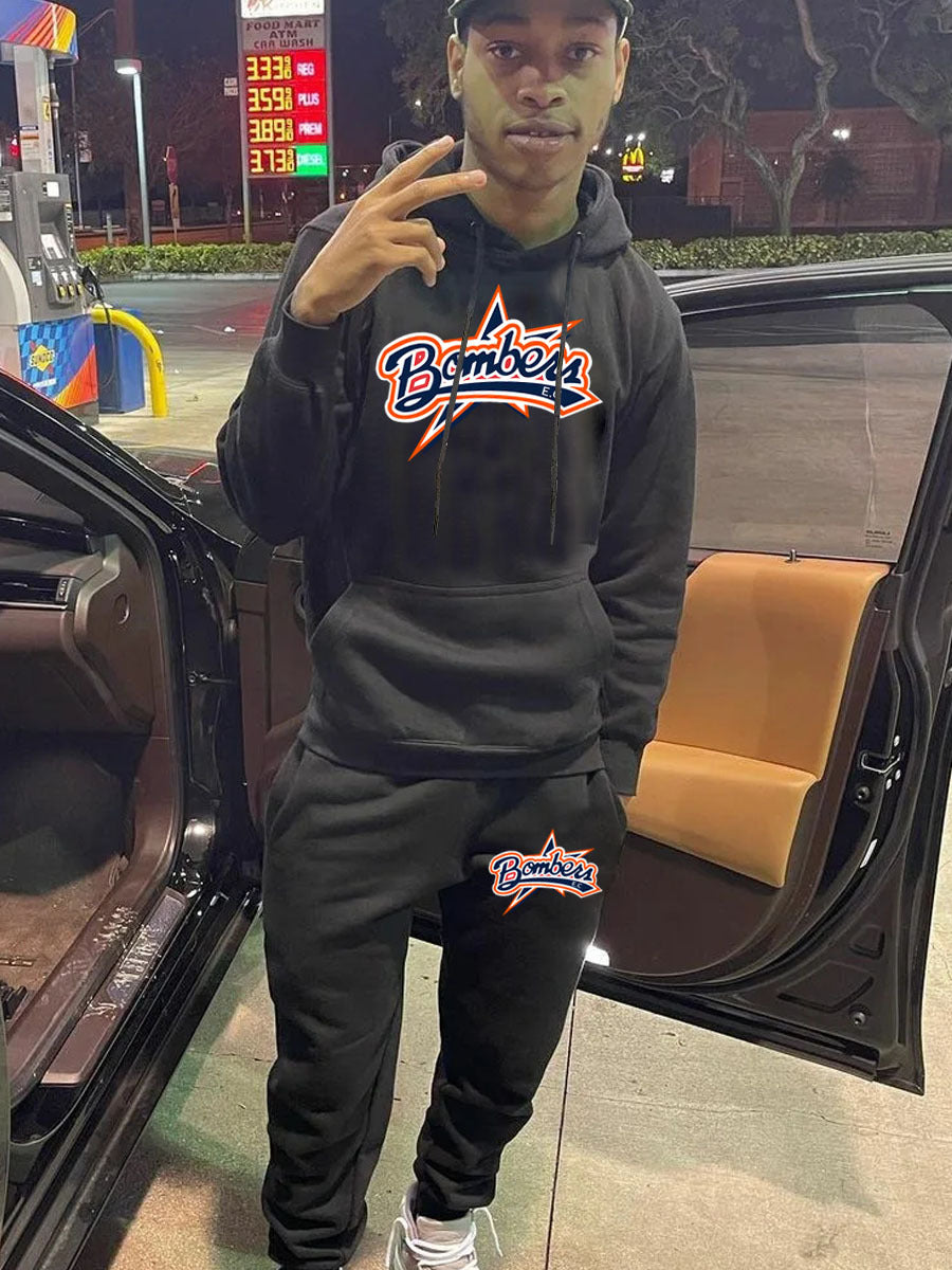 Herren Kapuzenpullover und Jogginghose Set mit sportlichem Logo-Design Echoarchiv