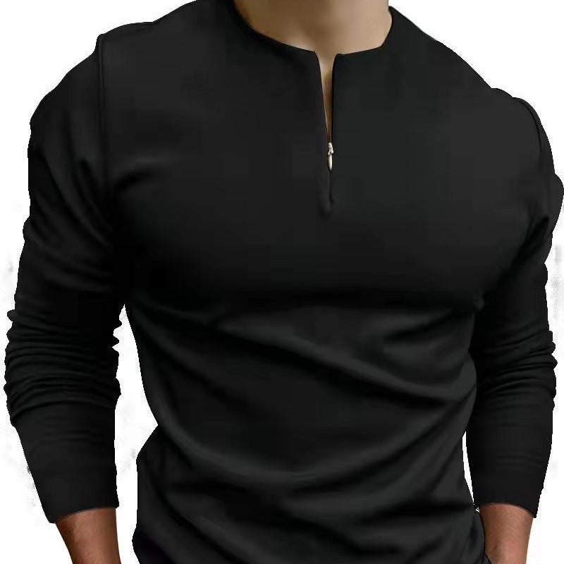 Herren Langarmshirt mit modischem Reißverschluss Echoarchiv