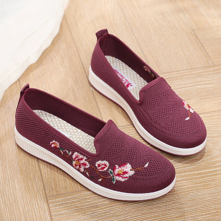 Damen Slip-On Sneaker mit floralem Stickmuster Echo Archiv
