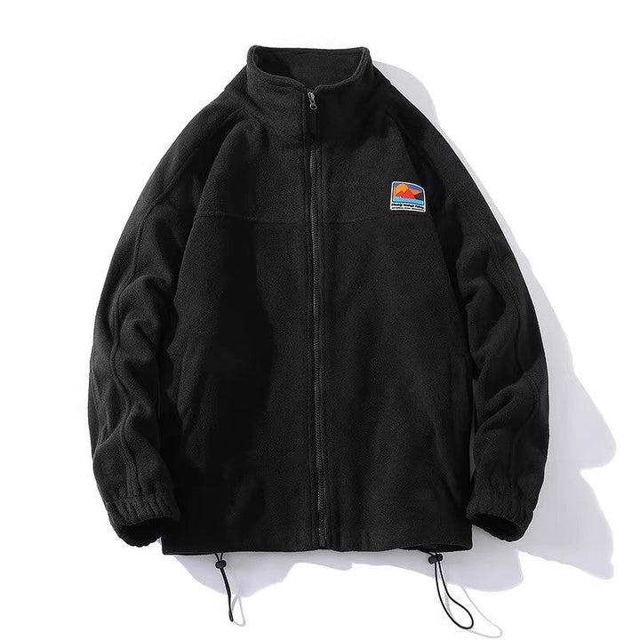 Herren Fleecejacke mit hohem Kragen und praktischen Taschen Echoarchiv