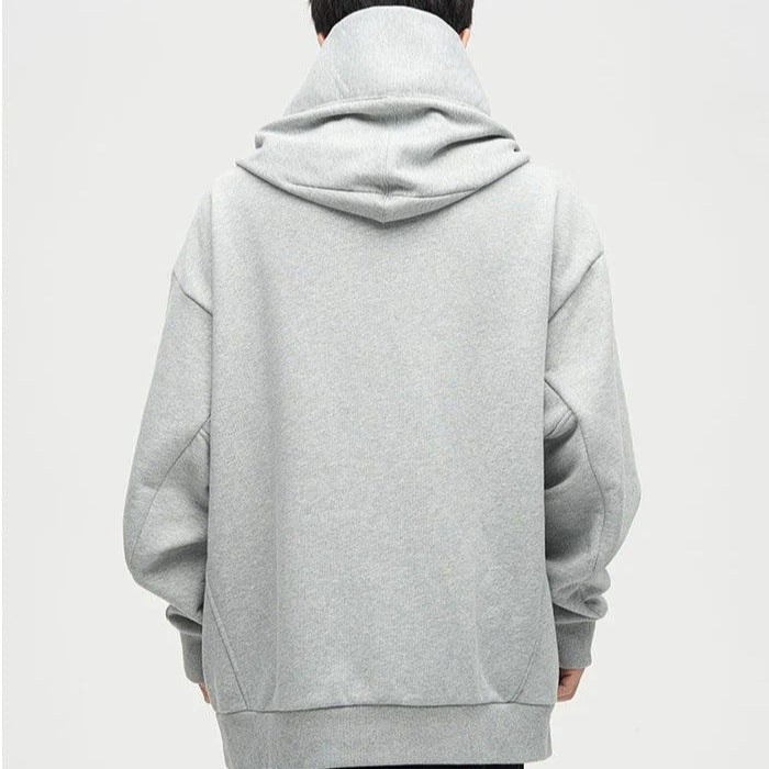 Damen Lässige Oversized Kapuzenpullover mit hochgezogenem Kragen Echoarchiv