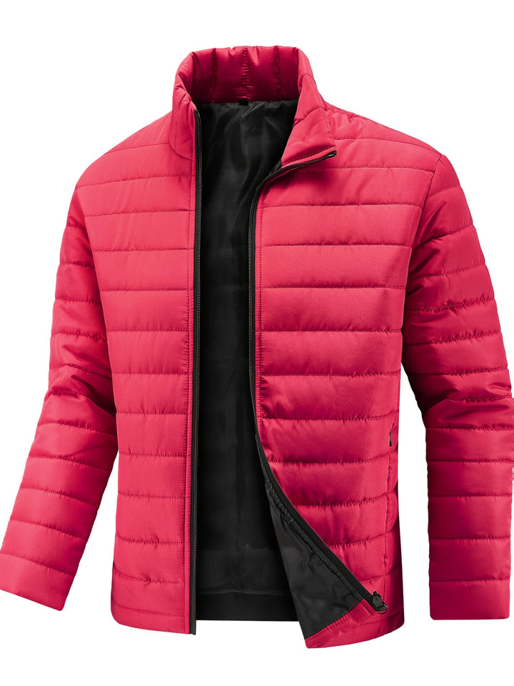 Herren Slim Fit Ultraleichte Thermosteppjacke mit hohem Stehkragen – Taviero
