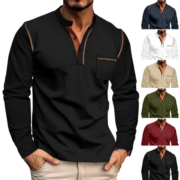 Herren lässiges Langarmshirt mit modernen Details Echoarchiv