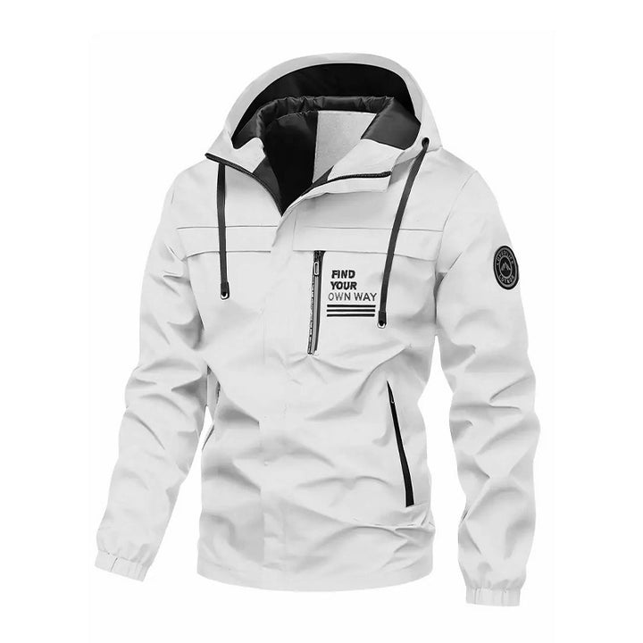Herren Windbreaker Jacke mit hochschließendem Kragen und praktischen Taschen Echo Archiv