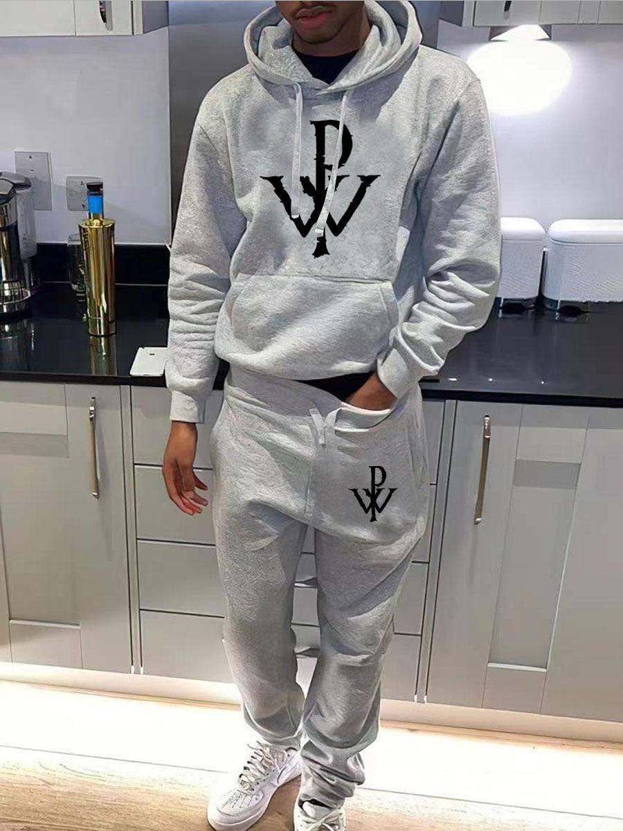 Herren Hoodie und Jogginghose-Set mit hochwertigem Logo-Design Echoarchiv