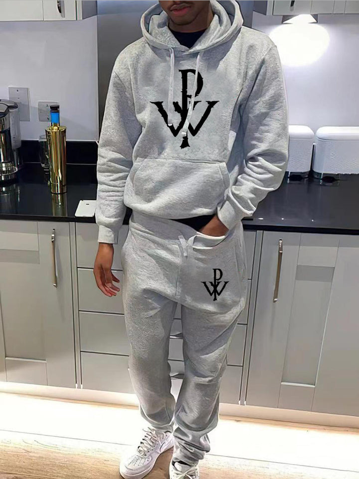 Herren Hoodie und Jogginghose-Set mit hochwertigem Logo-Design Echoarchiv
