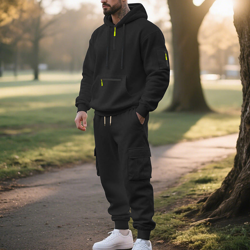 Herren Sportliches Hoodie- und Jogginganzug-Set Echoarchiv