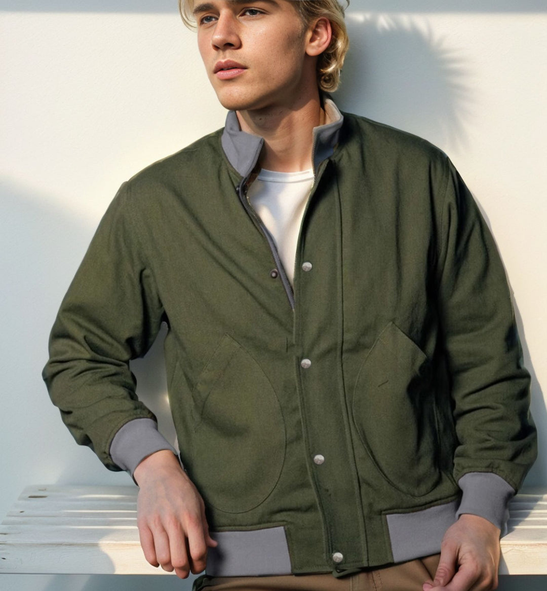 Herren lässige Freizeitjacke mit funktionalen Taschen und modernem Kragen Echoarchiv