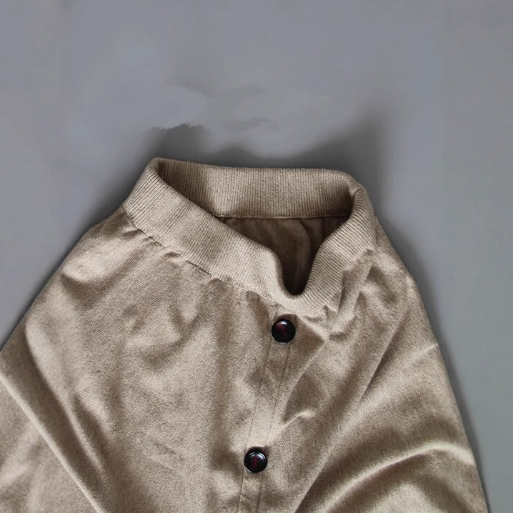 Damen Langer Faltenrock mit Knopfdetails Echo Archiv