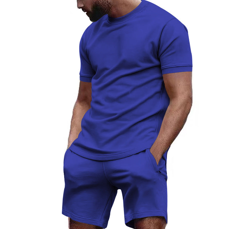 Herren sportliches T-Shirt und Shorts-Set aus atmungsaktivem Material mit elastischem Bund Echoarchiv