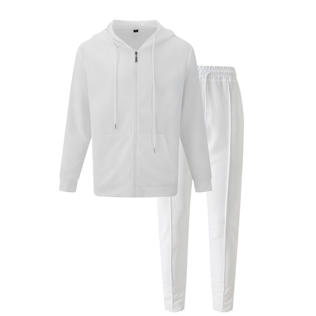 Herren sportliches Hoodie-Set aus atmungsaktivem Strukturmaterial mit elastischem Bund – Cavarno
