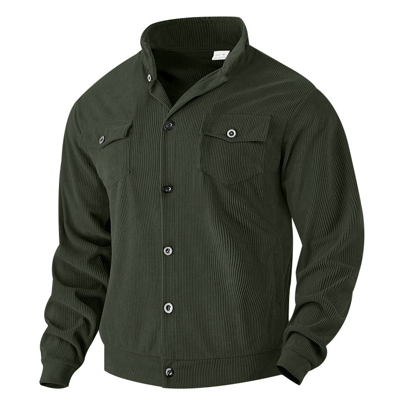 Herren Cordjacke mit praktischen Brusttaschen und strukturiertem Design Echoarchiv