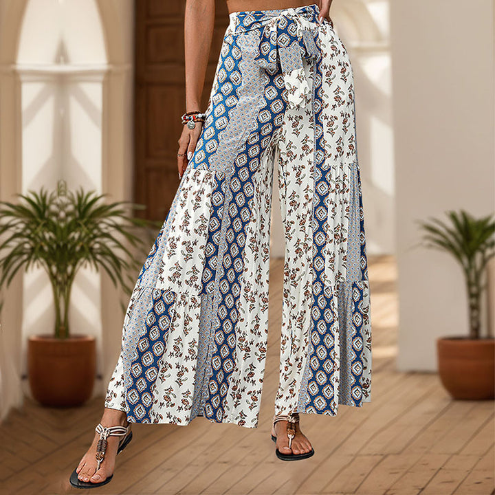 Damen Luftige Palazzo-Hose mit floralem Muster Echo Archiv