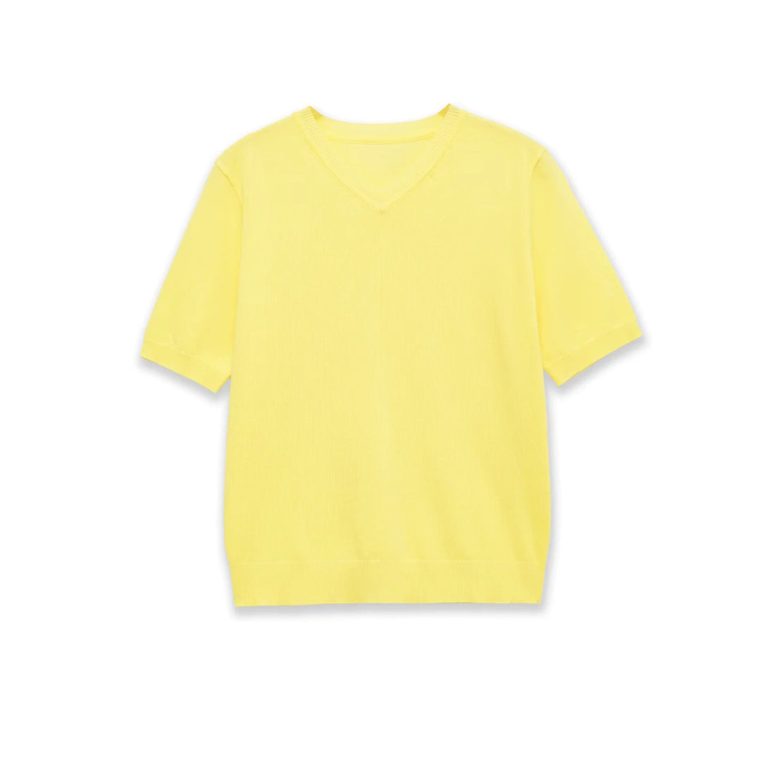 Damen Kurzarm-V-Ausschnitt Pullover Echo Archiv