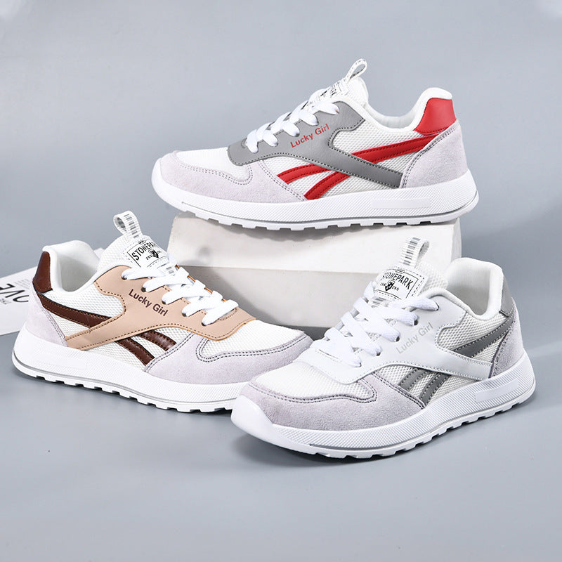 Damen Retro-Sneaker mit Mesh- und Veloursleder-Details Echoarchiv