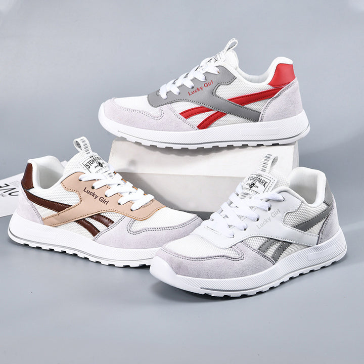 Damen Retro-Sneaker mit Mesh- und Veloursleder-Details Echoarchiv