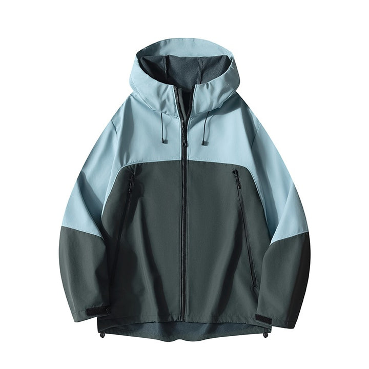 Herren Hybrid-Softshelljacke mit Kapuze, atmungsaktivem Fleece-Innenfutter & verdeckten Reißverschlusstaschen Echoarchiv