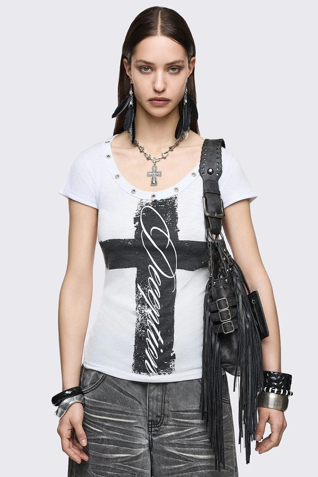 Damen Stylisches Shirt mit kreativem Grafikdesign Echo Archiv