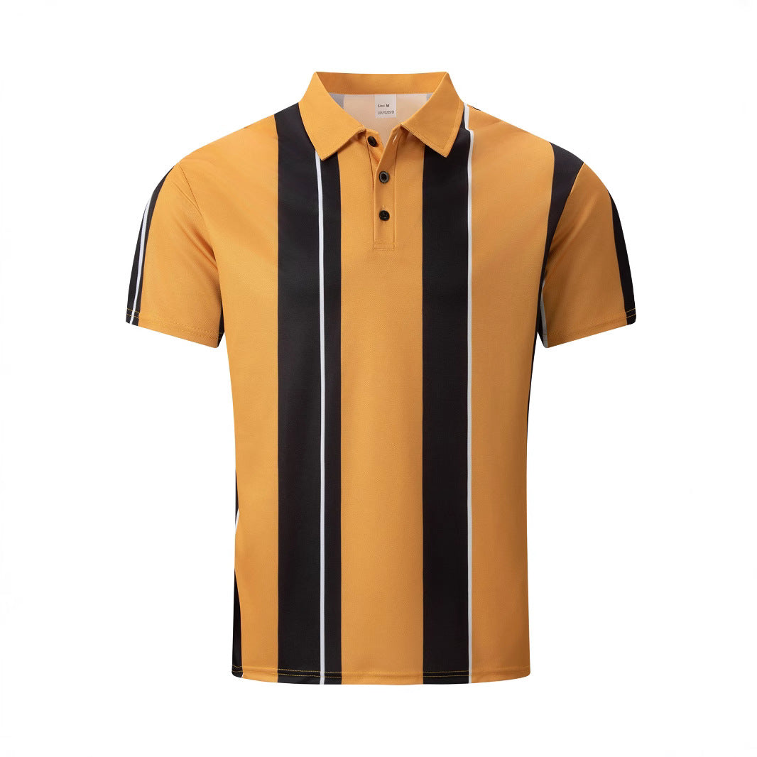 Herren Polo-Shirt mit modernem Streifenmuster Echoarchiv