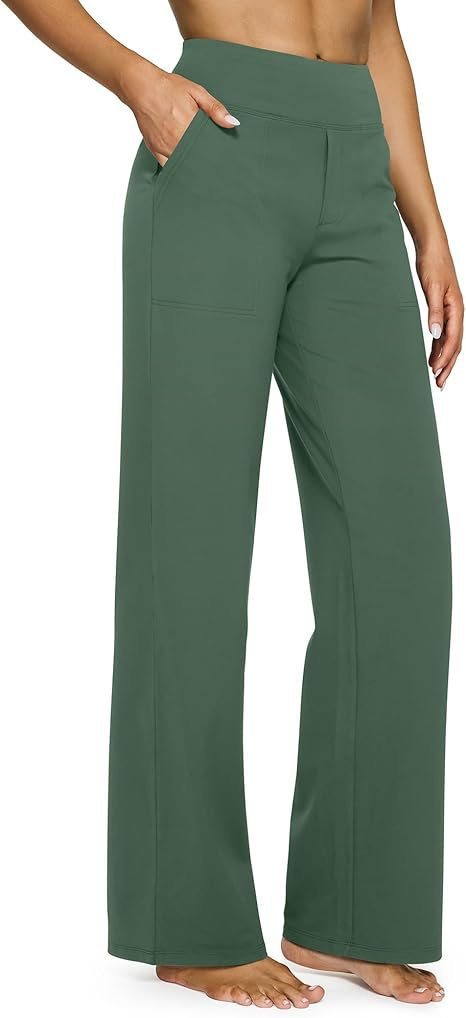 Frauen Weite Hochtaillierte Lounge-Hosen mit Taschen – Avélisse