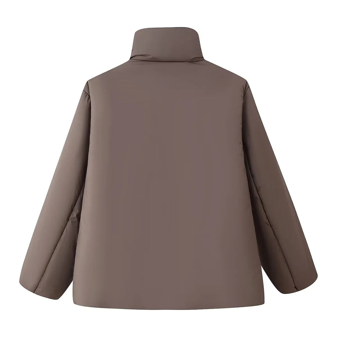 Damen kastige Steppjacke mit hohem Stehkragen und leichter Synthetikfüllung – Célinea