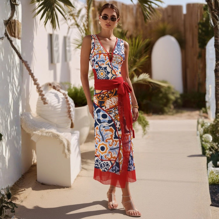 Damen Badeanzug mit eleganter Wickelhose Echo Archiv
