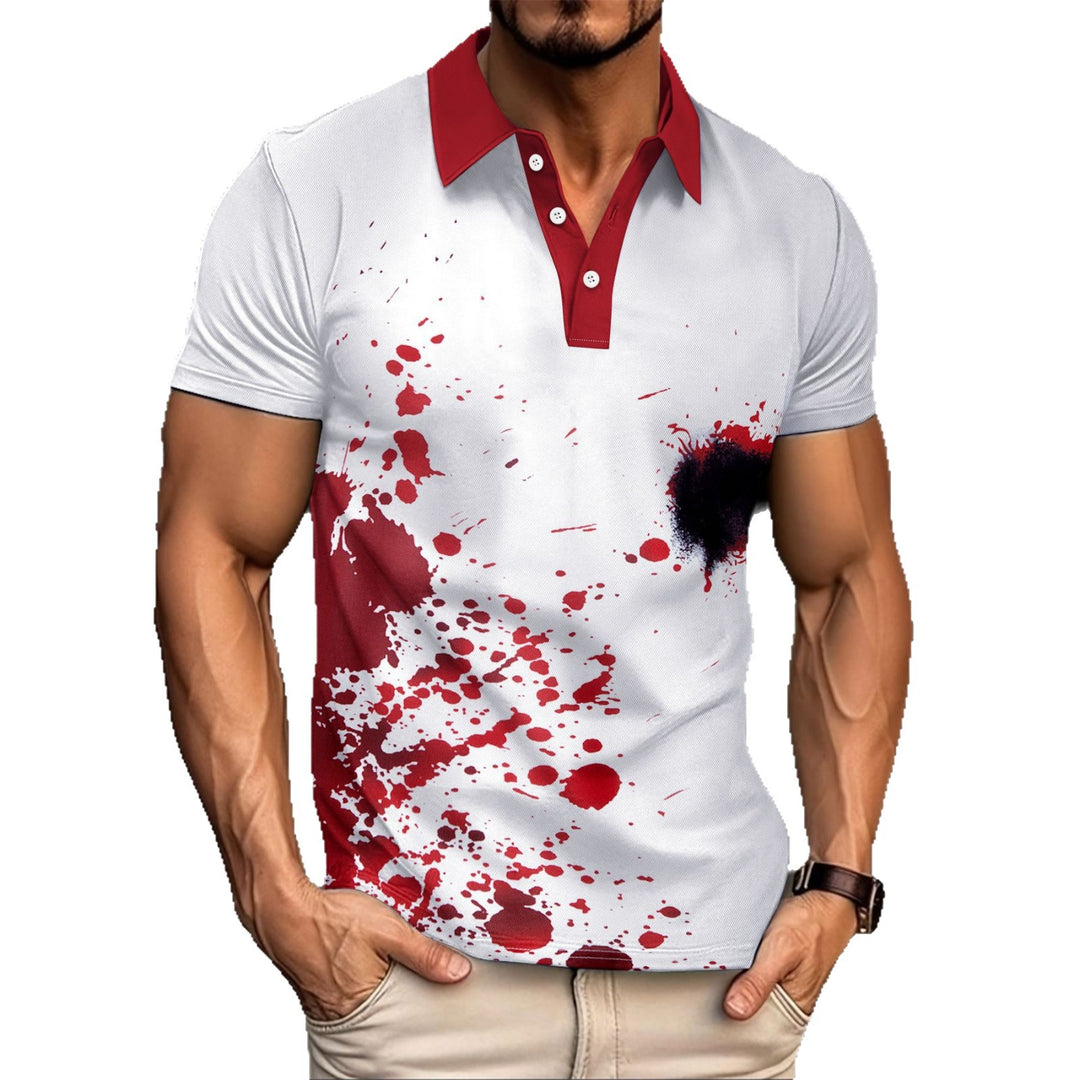 Herren Poloshirt mit kreativen Farbverlauf und modischem Kragen Echoarchiv