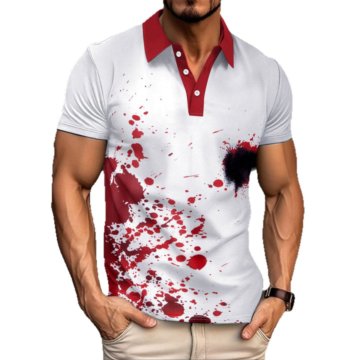 Herren Poloshirt mit kreativen Farbverlauf und modischem Kragen Echoarchiv
