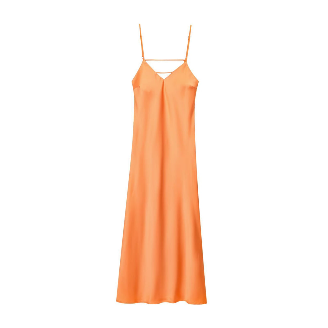Damen Sommerliches Spaghettiträgerkleid mit schmeichelndem Schnitt und fließendem Stoff Echo Archiv