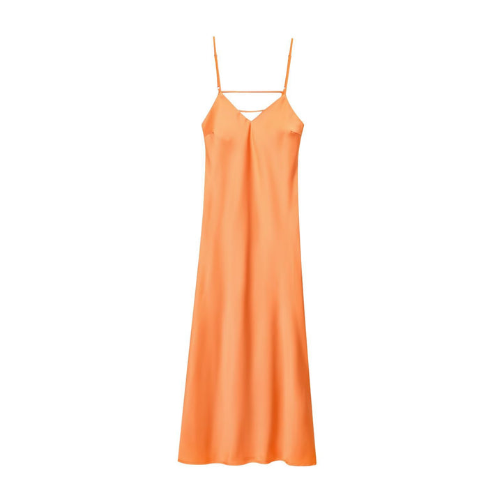Damen Sommerliches Spaghettiträgerkleid mit schmeichelndem Schnitt und fließendem Stoff Echo Archiv