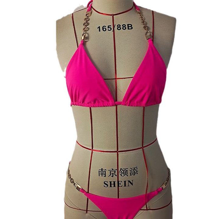 Damen Triangel-Bikini mit luxuriösen Kettenakzenten Echo Archiv
