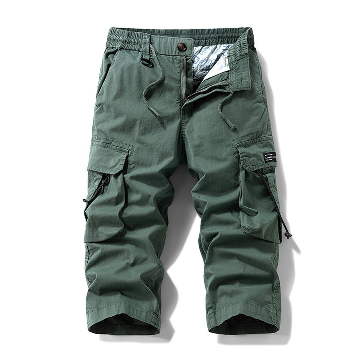 Herren knielange Cargo-Hose mit elastischem Komfortbund, Tunnelzug und Multifachtaschen Echo Archiv