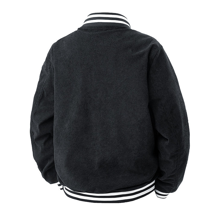 Herren lässige Cordjacke mit elastischen Bündchen und kontrastierenden Akzenten Echoarchiv