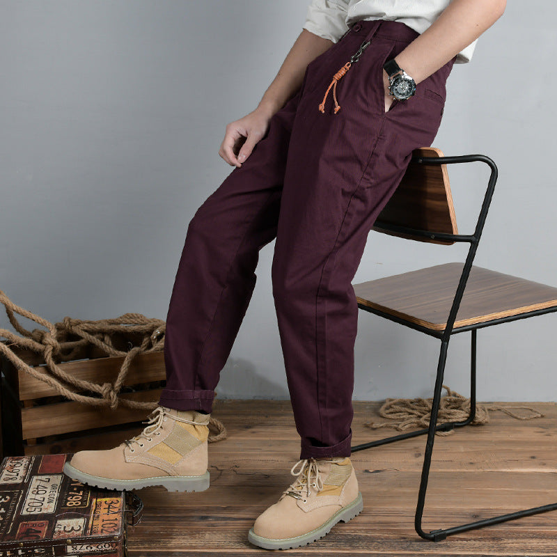 Herren Baumwoll‑Twill Chino im Relaxed‑Tapered Schnitt mit Kordelzugbund und aufgesetzten Taschen Echoarchiv