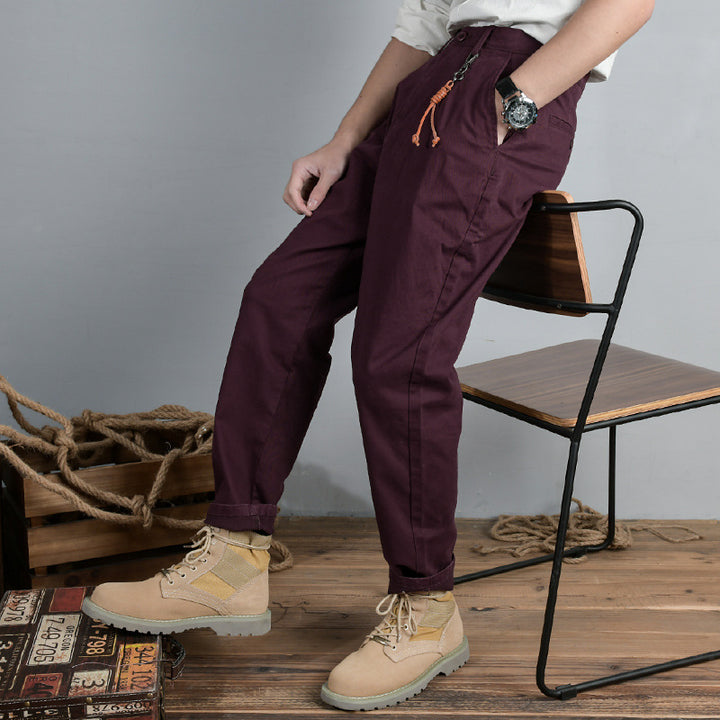 Herren Baumwoll‑Twill Chino im Relaxed‑Tapered Schnitt mit Kordelzugbund und aufgesetzten Taschen Echoarchiv
