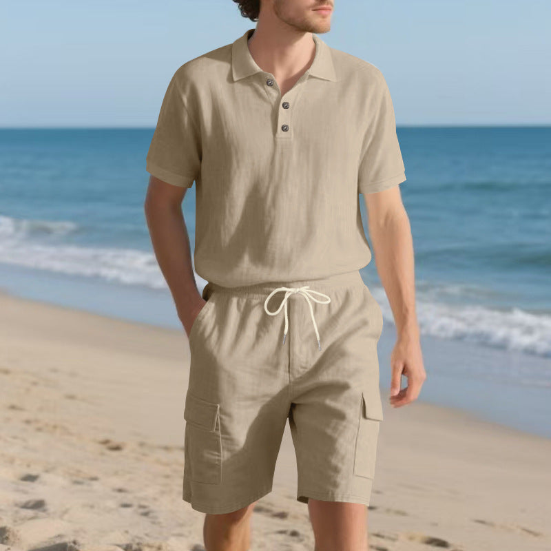 Herren Poloshirt und Badeshorts mit praktischen Taschen Echoarchiv