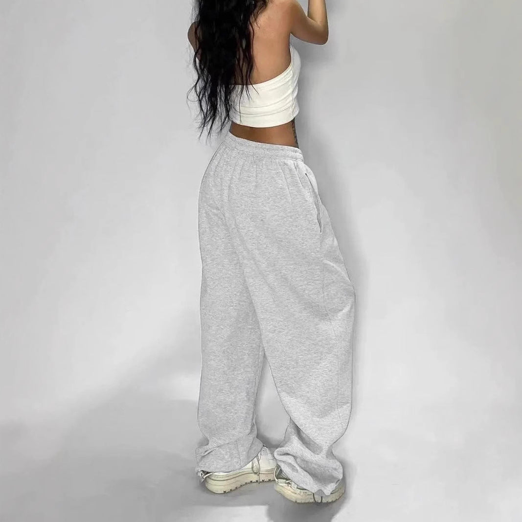Damen nan weit geschnittene Loungehose mit hohem Bund extra weitem Bein und Tunnelzug Echo Archiv
