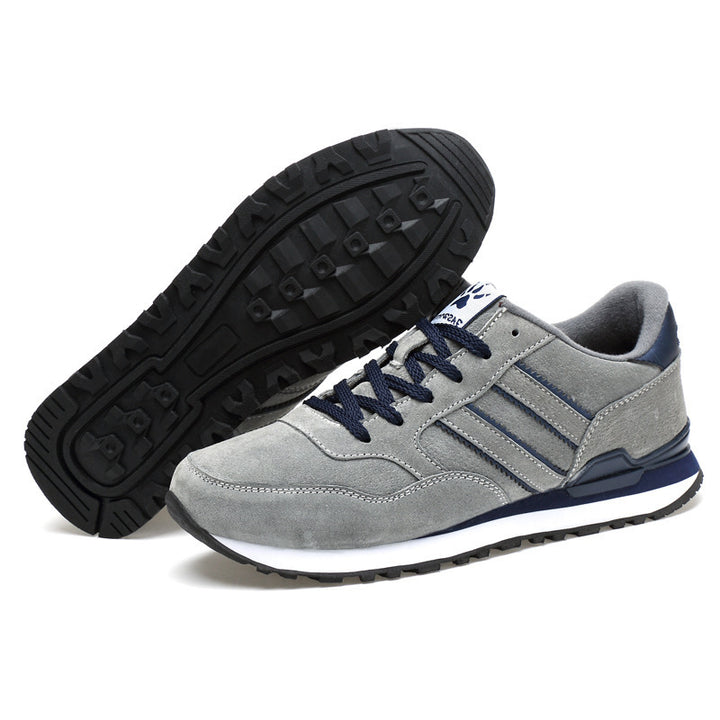 Herren Retro-Suede-Laufsneaker mit gepolstertem Fersenkragen und profilierter Gummisohle Echoarchiv