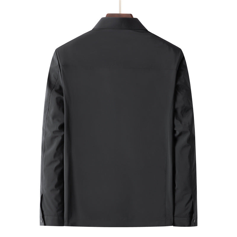 Herren Leichte Wasserabweisende Zip-Übergangsjacke mit Hemdkragen und Brusttaschen Echo Archiv