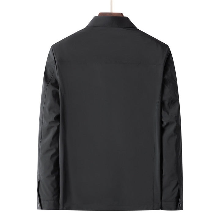 Herren Leichte Wasserabweisende Zip-Übergangsjacke mit Hemdkragen und Brusttaschen Echo Archiv