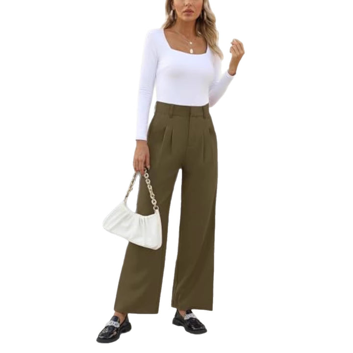 Damen Elegante, hoch taillierte Stoffhose Echo Archiv